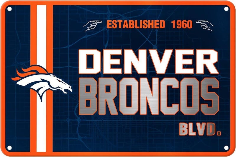 ZYJTEK Football Mancave Metal Street Sign, 8" x 12" Orange Design Wall Decor Sign Great for Man Cave, Bed Room, Office, Home - Image 1